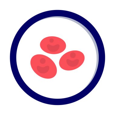 Kan hücreleri düz çizgi simgesi