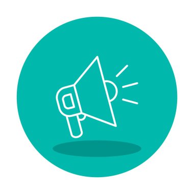 megafon ikonu. Hoparlör vektör illüstrasyonu. düz dizayn