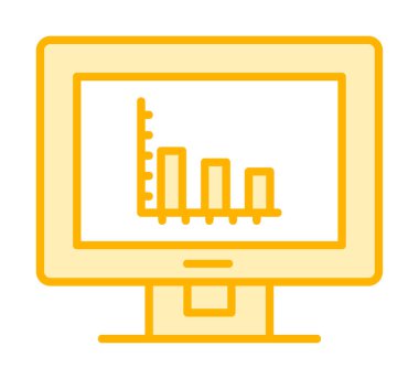 Basit Analitik simge, vektör illüstrasyonu