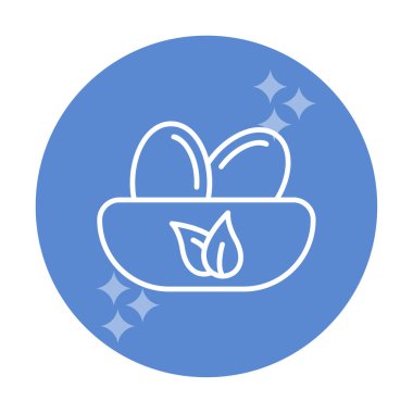 Basit Kuş Yuvası simgesi, vektör illüstrasyonu