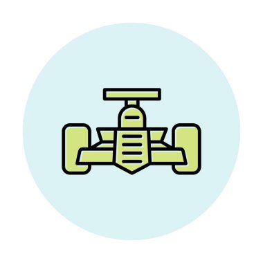 düz yarış arabası ikonu vektör illüstrasyon tasarımı