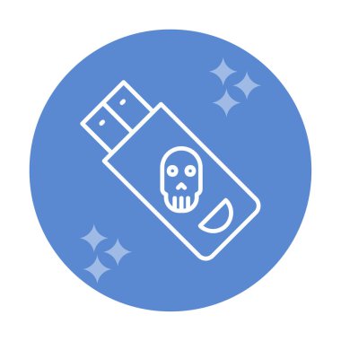 Basit düz tehlike işareti, hacklenmiş USB 'nin sağlam tasarımı.