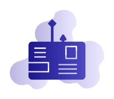 Basit düz frekans çizgisi simgesi vektörü 