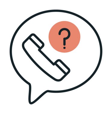 Basit kaçırılan çağrı simgesi, vektör illüstrasyonu