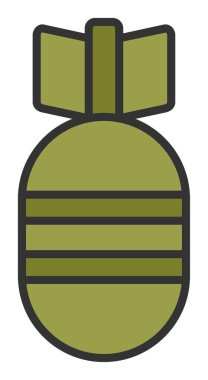 Hava Bombası web simgesi, vektör illüstrasyonu  