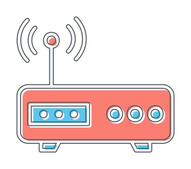 Basit Modem düz ikon vektör çizimi