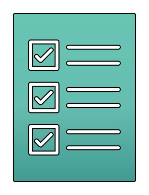 Kontrol Listesi web simgesi, vektör illüstrasyonu 