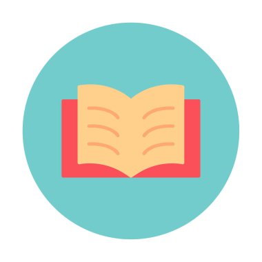 açık kitap simgesi, vektör illüstrasyonu basit tasarım