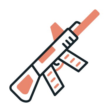 Makine Tüfeği vektör illüstrasyonu