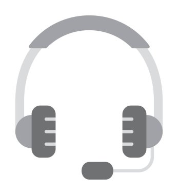 kulaklıklar düz simge, vektör illüstrasyonu