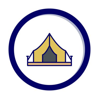 kamp çadırı ikonu vektör illüstrasyonu