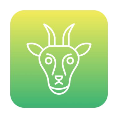 Keçi başı düz vektör simgesi 