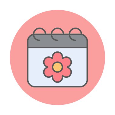 Sakura tarih simgesi, vektör çizimi 