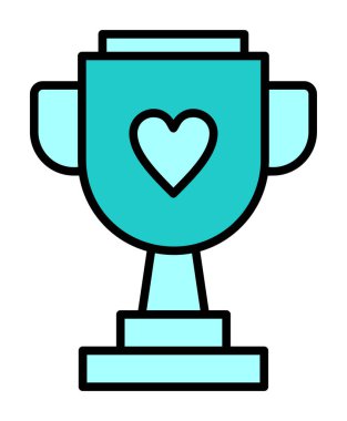 Kupalı kupa. Web simgesi basit illüstrasyon