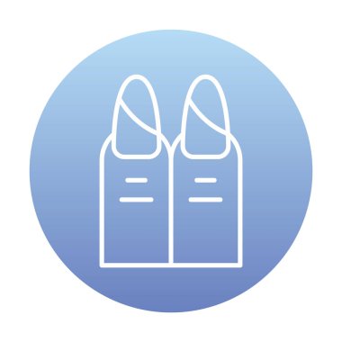 iki çivi web simgesi, vektör illüstrasyonu 