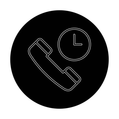 Basit Arama Bekleme simgesi, vektör illüstrasyonu