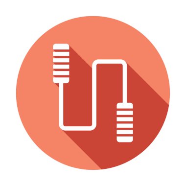 İp sporu ikonunu atlıyorum. Vektör illüstrasyonu 