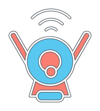 düz Web kamera vektör simgesi tasarımı