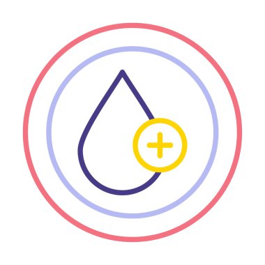 Kan damlası ağ simgesi, vektör illüstrasyonu 