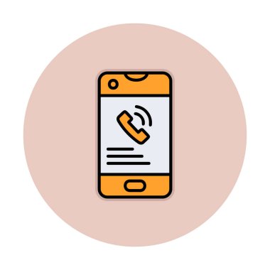 Basit bir telefon görüşmesi. simge vektör illüstrasyon tasarımı