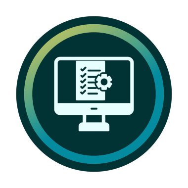 Proje Yönetimi simge vektör çizim