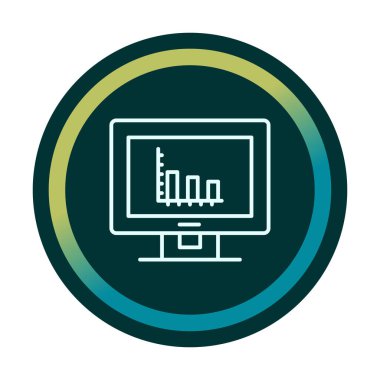 Basit Analitik simge, vektör illüstrasyonu