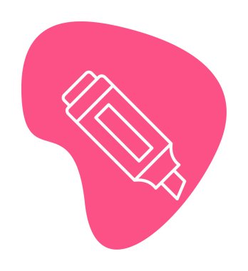 İşaretleyici. Web simgesi basit illüstrasyon                       