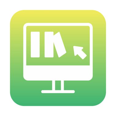 Basit Çevrimiçi Kitap satın alma simgesi, vektör illüstrasyonu