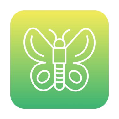 Kelebek Vektör Simgesi Düz Çizim 