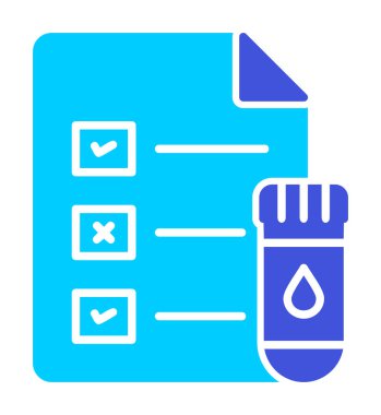 Tıbbi Test Raporu ikon vektör illüstrasyonu 