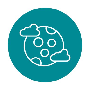 Dolunay düz ikonu. vektör illüstrasyonu 