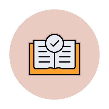 Basit düz Kitap simgesi vektör illüstrasyonu 