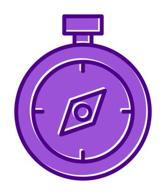  düz pusula ikon vektör illüstrasyon tasarımı