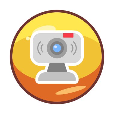 Web kamerası. Web simgesi basit illüstrasyon                   