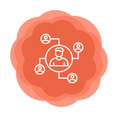 vektör olarak düz sosyal ağ simgesi. logotype