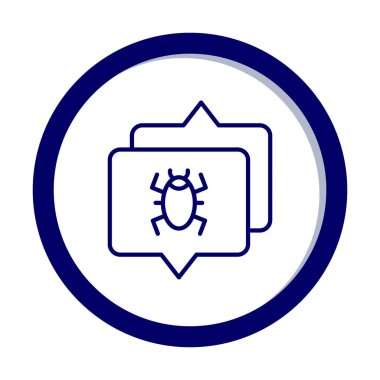 Konuşma balonu vektör resimlemesindeki hata simgesi 