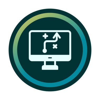 Basit Strateji simgesi, vektör illüstrasyonu