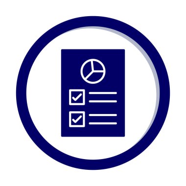 Çalışma Raporu simgesinin vektör illüstrasyonu