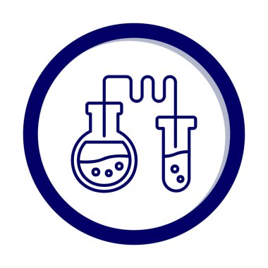 Test tüplü kimya laboratuvarı. Kimya konsepti                                             
