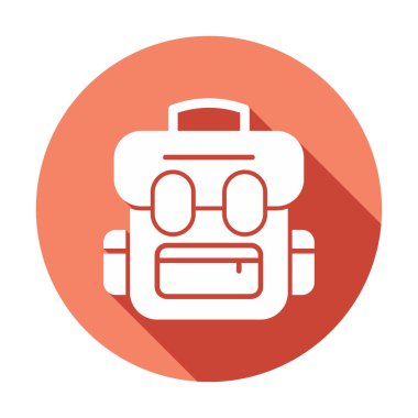 sırt çantası simgesi vektör illüstrasyonu