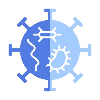covid-19 parçacık işareti, vektör çizimi, virüs simgesi