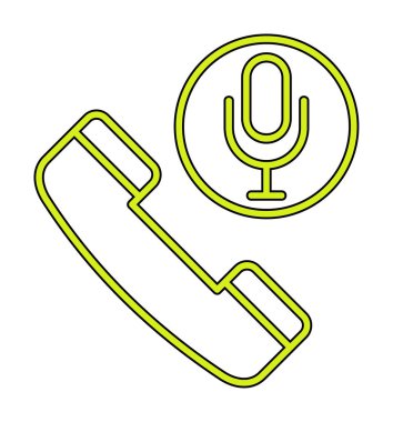 Basit Arama Kaydı simgesi, vektör illüstrasyonu