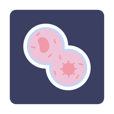 Mitoz web simgesi, vektör illüstrasyonu