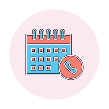 Takvim simgesi, vektör illüstrasyonu basit tasarım