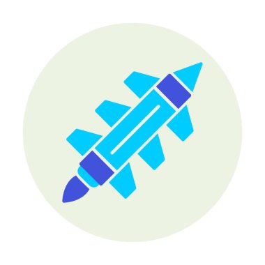 Füze roket ikonu vektör çizimi