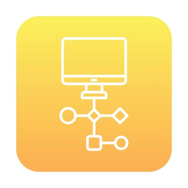 Çalışma akışı simgesi tasarımı, vektör illüstrasyonu                            