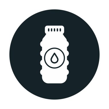 su şişesi simgesi, vektör illüstrasyonu    