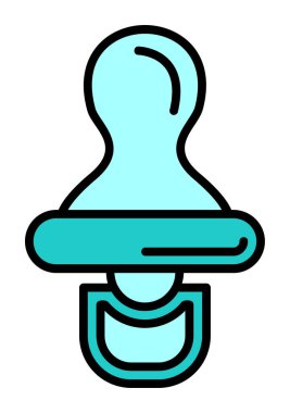 Bebek emziği çizgisi simgesi. doğrusal işaret web tasarımı.