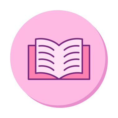 Basit düz Kitap simgesi vektör illüstrasyonu 