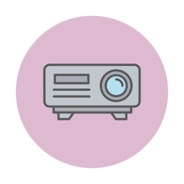 Projektör web simgesi vektör illüstrasyon tasarımı